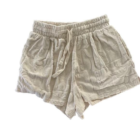 Rip Curl Desert Dreams Terry Short in cream women's size medium - Picture 1 of 5
